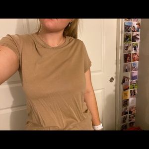 comfy tan aerie t-shirt